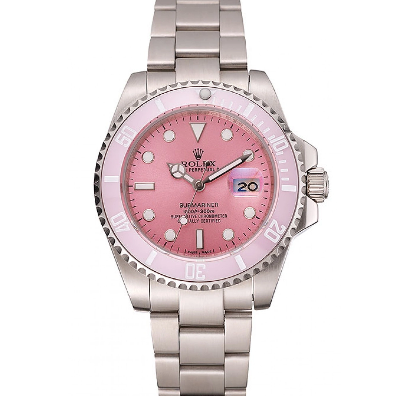 Pink Steel Rolex Pink Submariner 1453865 Bracelet Bezel Dial Stainless 0612